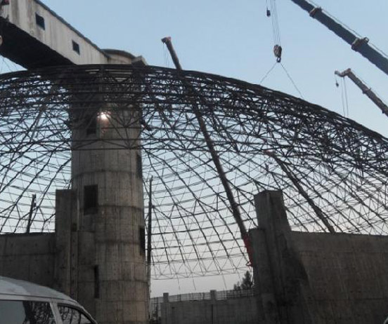 惠州网架分条或分块安装法